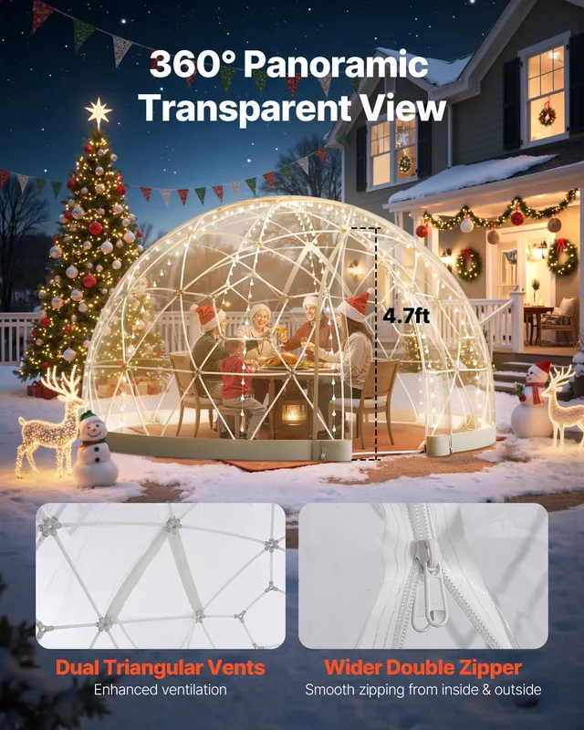 Garden Dome Igloo — 9.5 X 5.7 Ft Outdoor Clear Bubble Tent — photo 4