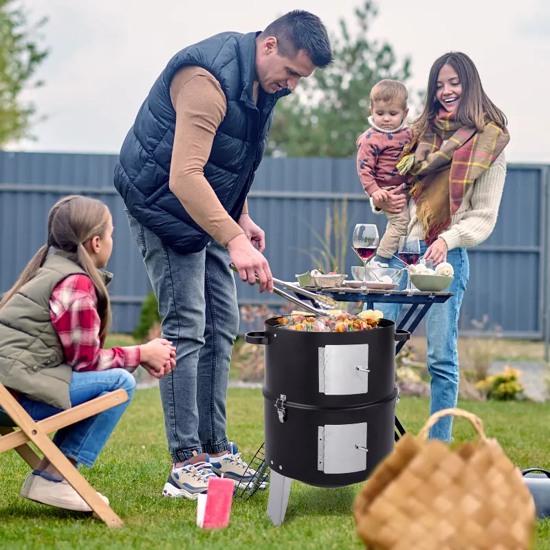 Vertical Steel Charcoal Smoker — photo 8