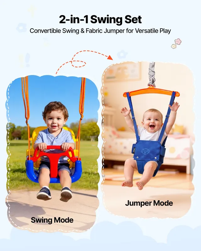 Toddler Swing and Jumper β 2 in 1 Swing Set and Bouncer β photo 3