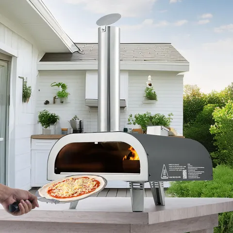 12' Outdoor Pizza Oven Portable Wood Pellet Pizza Oven Iron