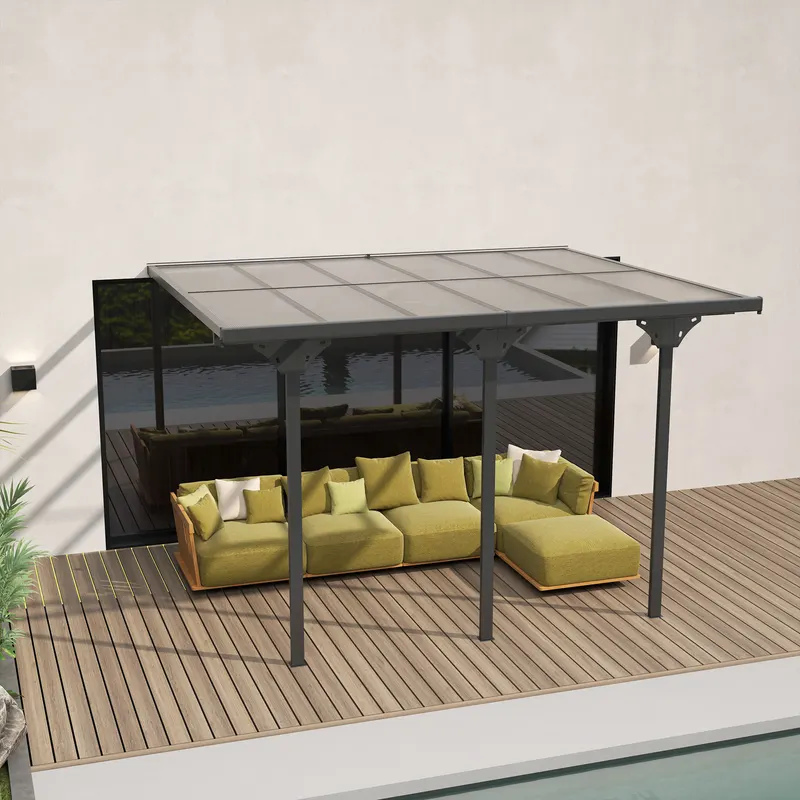 Outdoor Polycarbonate Pergola — Transparent UV Blocking Awning — photo 3