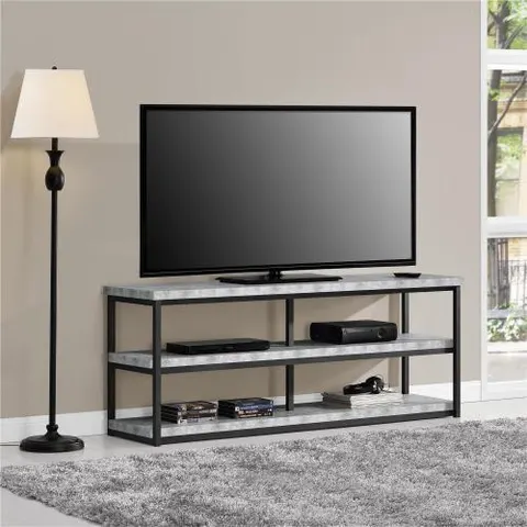 Ashlar TV Stand for TVs Up to — Light Concrete