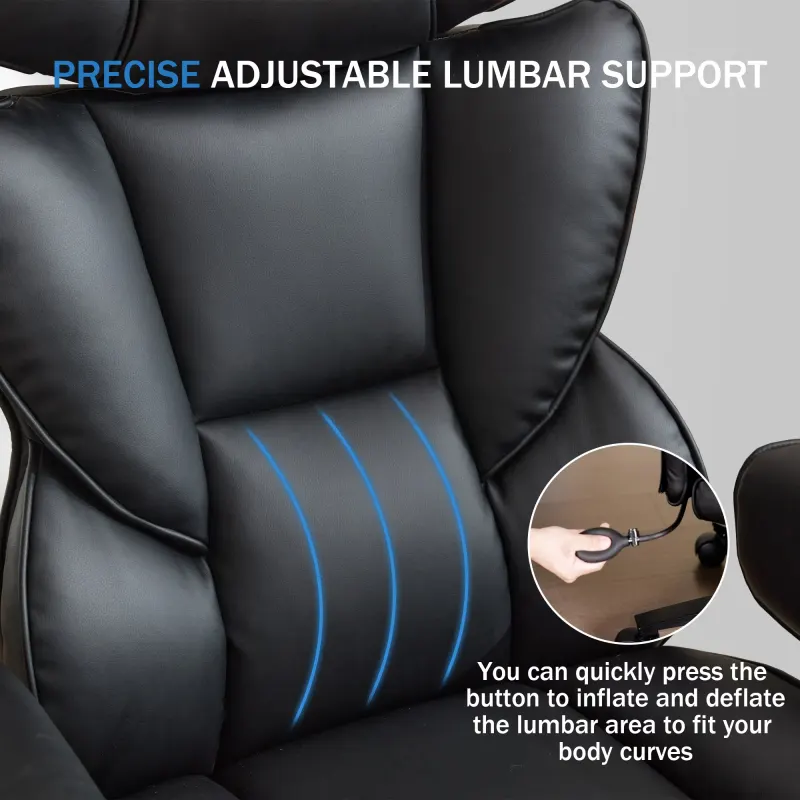 Office Chair with Foot Rest and Waist Lumber Support — photo 6