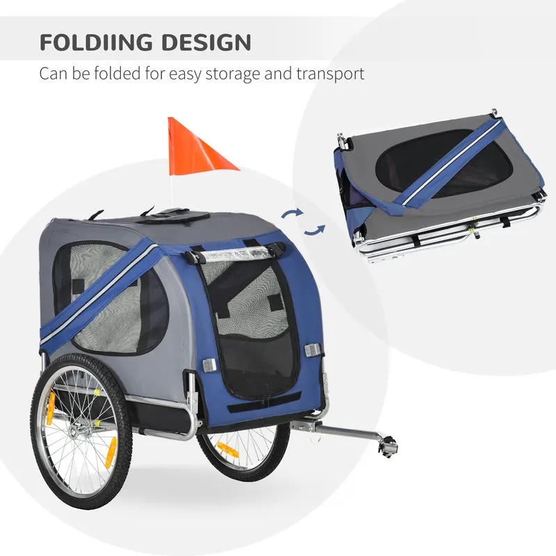 Bike Trailer Cargo Cart for Dogs and Pets with 3 Entrances Large — photo 8