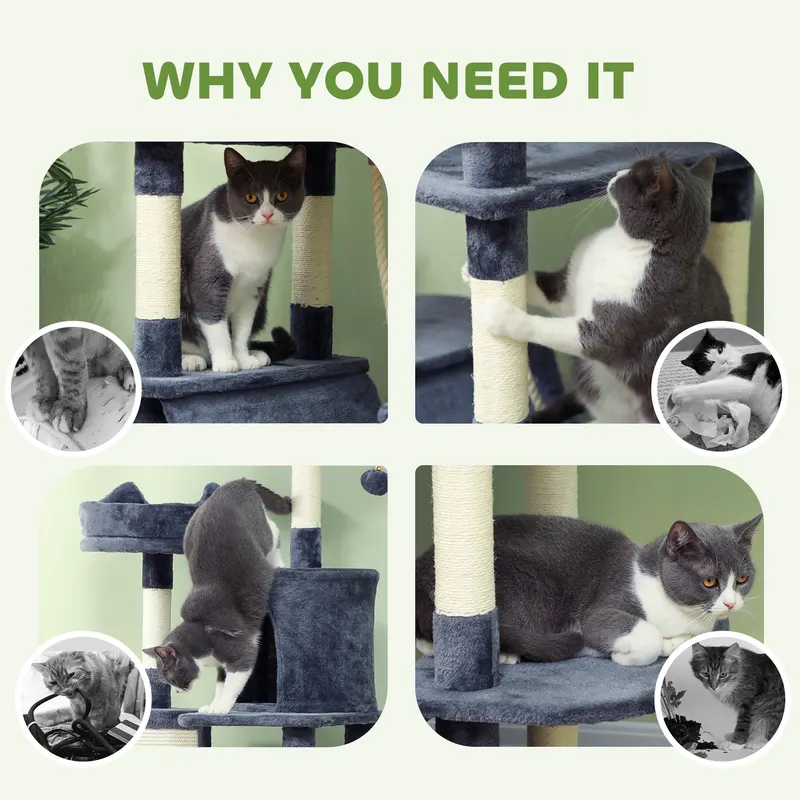 81" Cat Tree w/ Cat Scratching Posts — photo 6