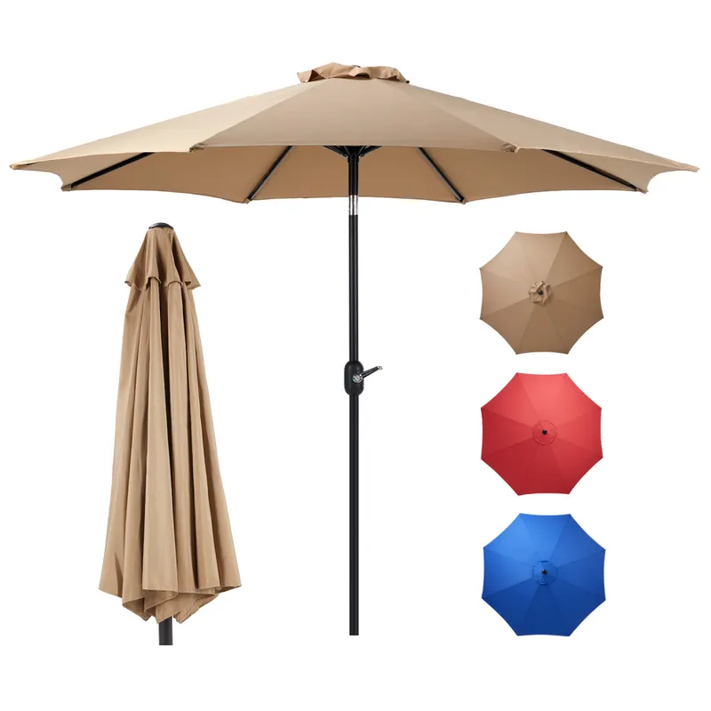 Outdoor Patio Umbrella with Push Button Tilt and Crank — photo 2