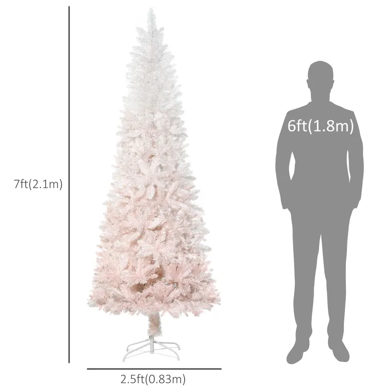 7ft Pencil Artificial Christmas Tree with Pine Realistic — photo 5
