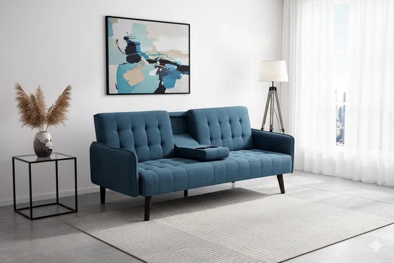 72 Sleeper Sofa Bed β Convertible Folding Backrest to Full Bed β photo 5