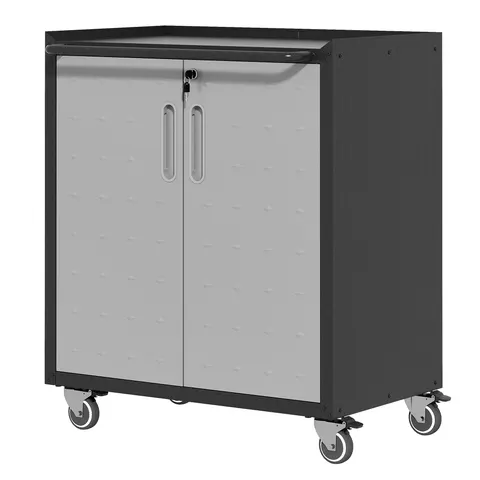 Heavy-duty Metal Garage Storage Cabinet with Wheels
