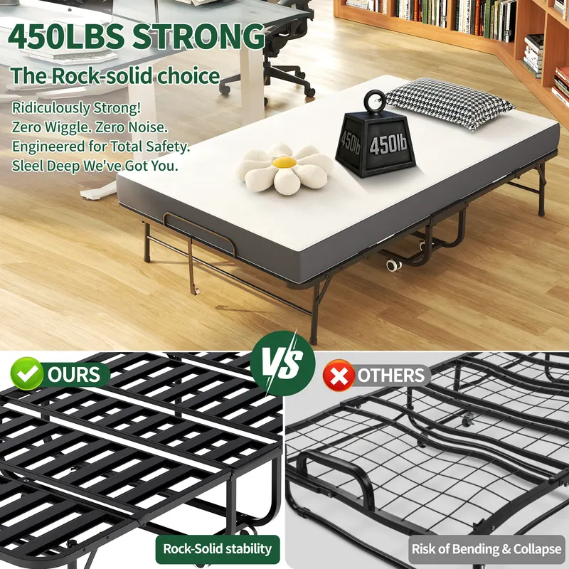 Large 75x46 Wide Folding Bed for Tall People — photo 3