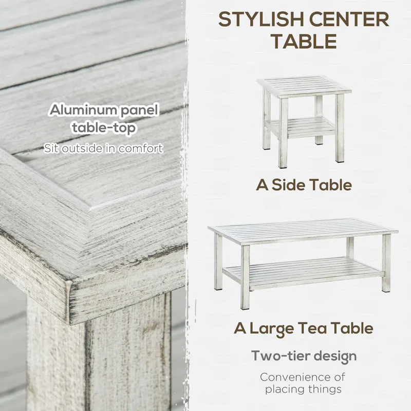 Aluminum Patio Furniture Set β 5 Piece Modern Outdoor β photo 8