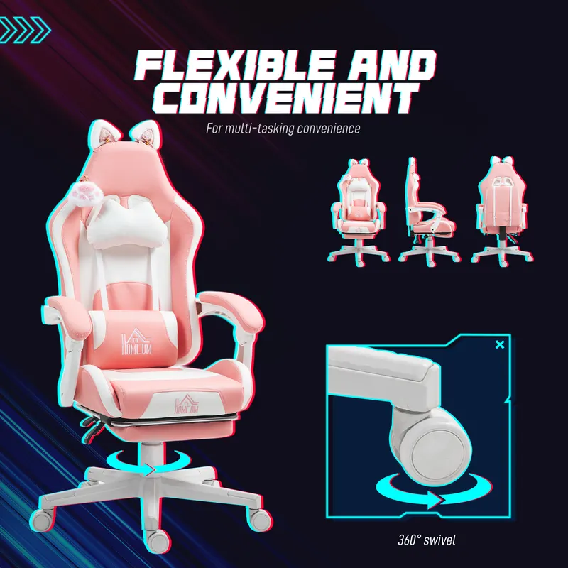 Cute Racing Gamer Chair — Faux Leather Gaming Chair — photo 3