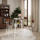 3-Piece Bar Table Set with 2 Bar Stools Modern Pub Table — photo 2