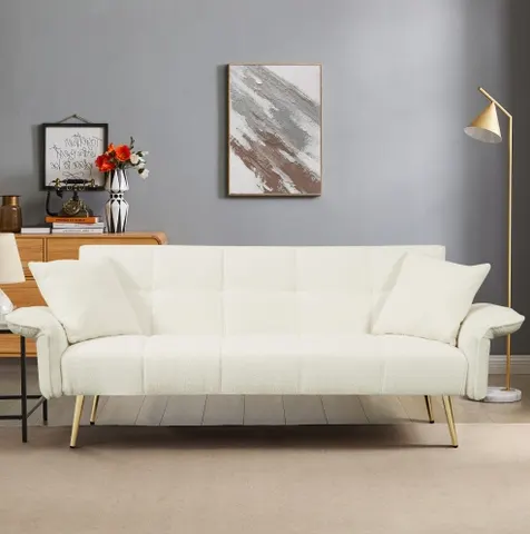 70.1 Futon Sofa Bed — Convertible Double Sofa Bed with Folding