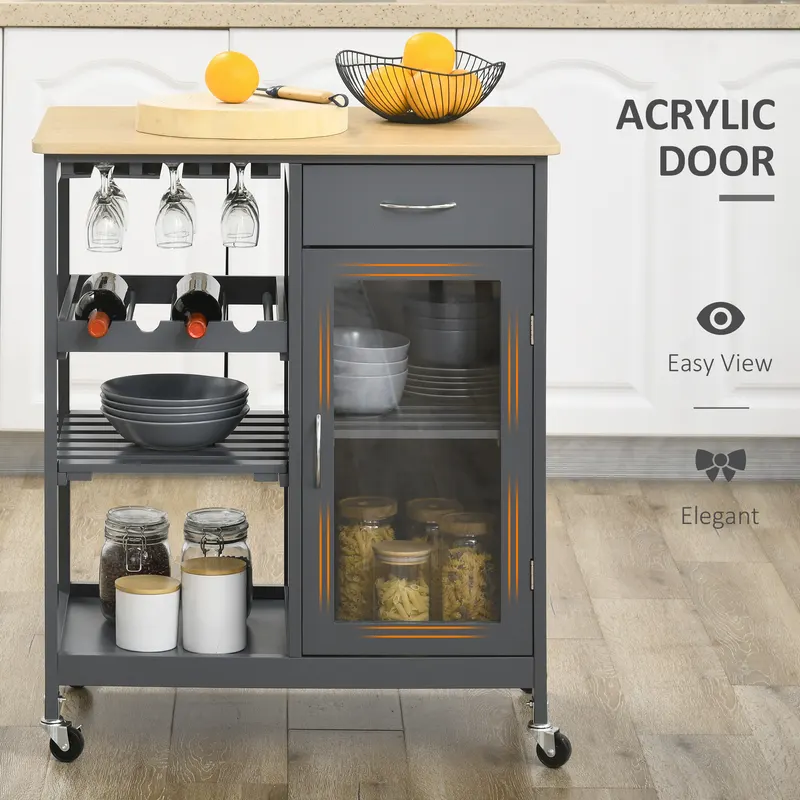 Rolling Kitchen Island with Storage — photo 6