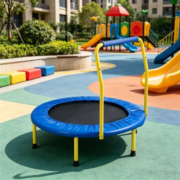 3FT Foldable Kids Trampoline with Foam Handle β photo 5