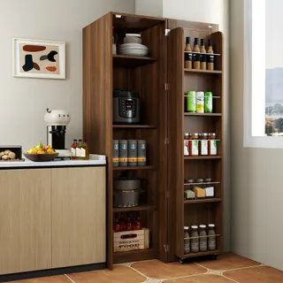 Kitchen Pantry Cabinet — Brownfreestanding Buffet Cupboards
