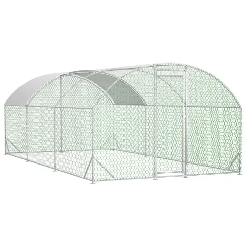 Large Chicken Coop Metal Chicken Run with Waterproof and Anti-UV