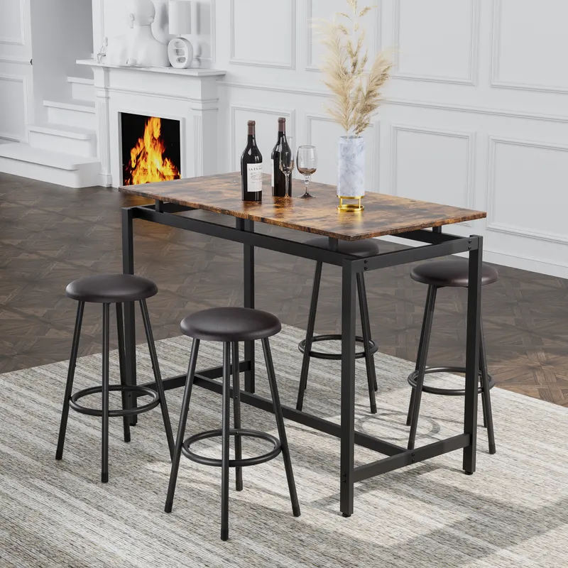 5-Piece Kitchen Counter Height Table Set