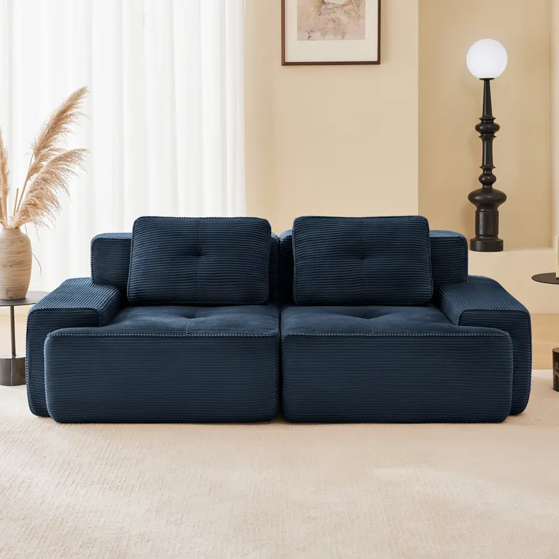 82 Modern L-shaped Modular Sectional Sofa for Living Room