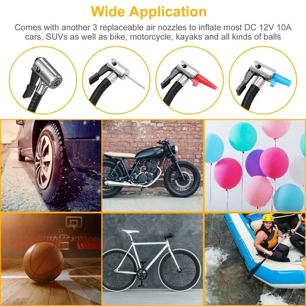 Tire Inflator 12V DC 120W 150PSI Tire W LCD Electric Air — photo 5
