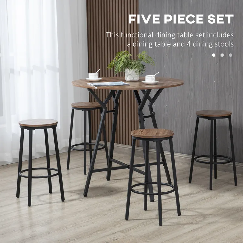 5-Piece Bar Table and Chairs Set — photo 8