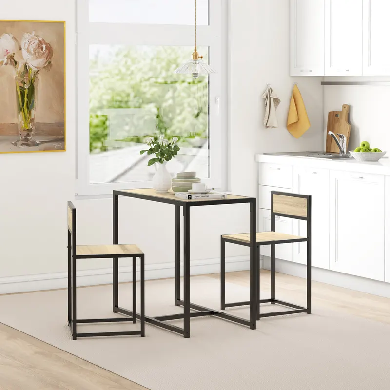 3-Piece Dining Room Set — Industrial Kitchen Table Set — photo 4