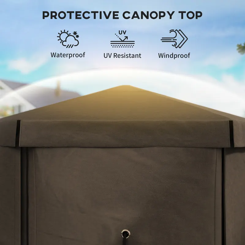 Hexagonal Pop Up Gazebo Canopy Tent with 5 Sidewalls — photo 6