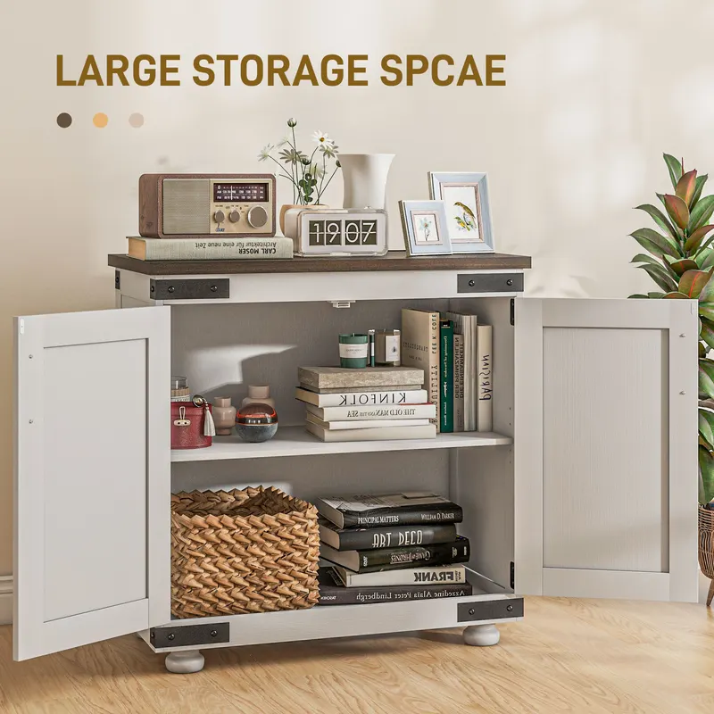 Kitchen Sideboard β Buffet Cabinet with Barn Door and Adjustable β photo 7
