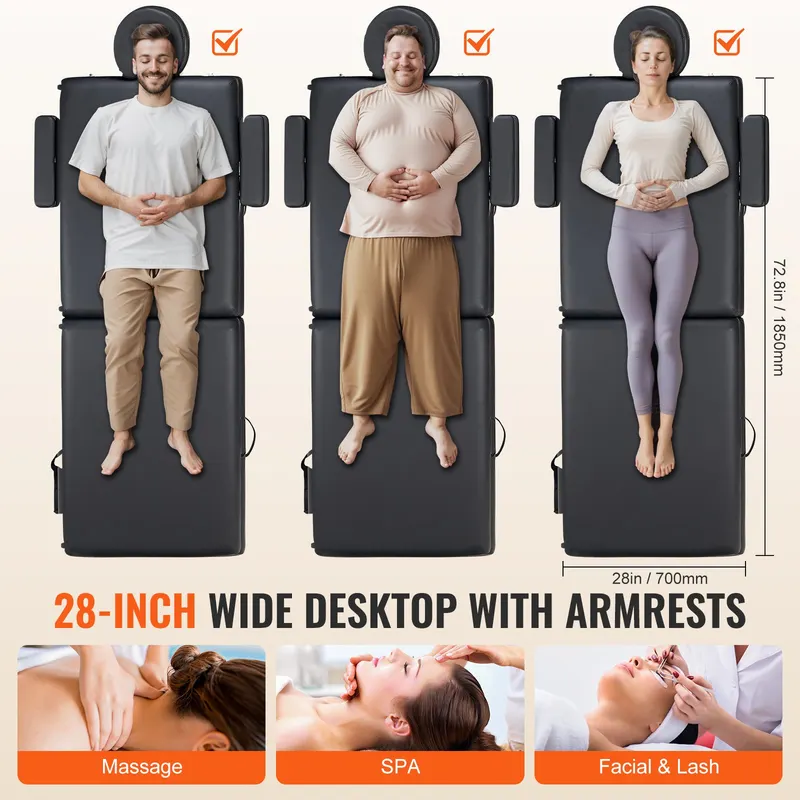 Portable Massage Table 28" W β 2 Folding Lightweight Massage β photo 4