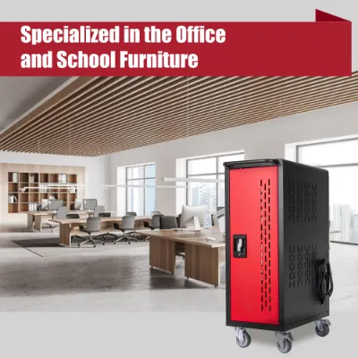 16 Bay Mobile School Charging Cart Station for Chromebook — photo 6