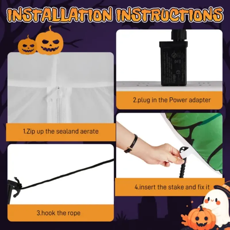 2 Packs Halloween Inflatables Large Set of Lighted Eyes β photo 3