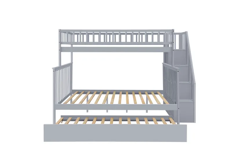 Twin Over Full Stairway Bunk Bed with Trundle β photo 4