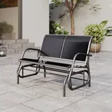 2-Person Outdoor Glider Bench — Patio Double Swing Rocking Chair — photo 4