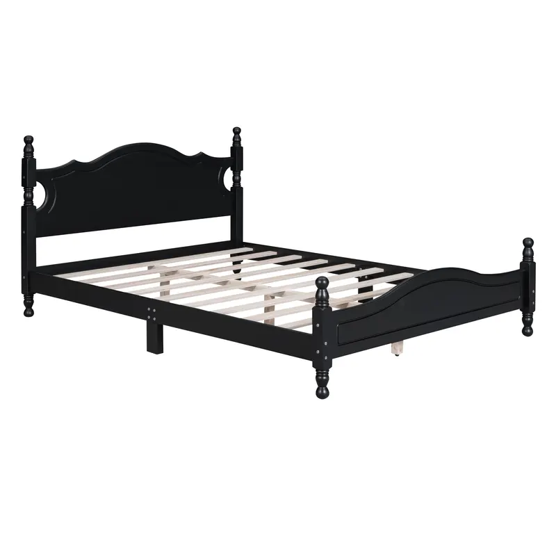 Queen Size Wood Platform Bed Frame — photo 5