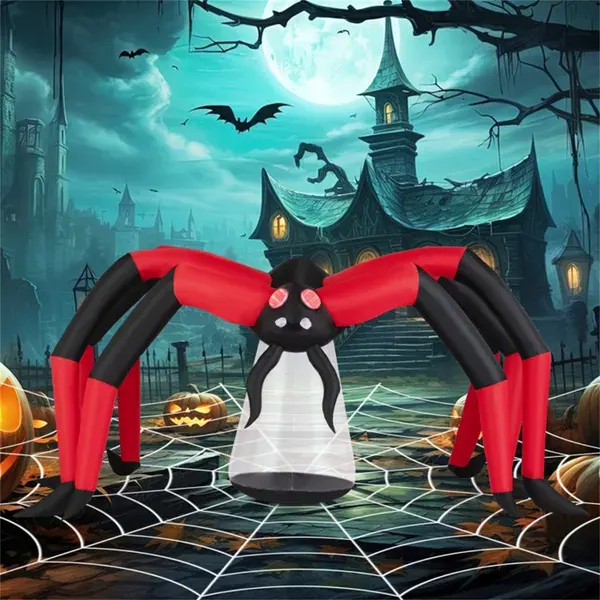 10ft Wide 5ft Tall Giant Halloween Inflatable Spider β photo 5