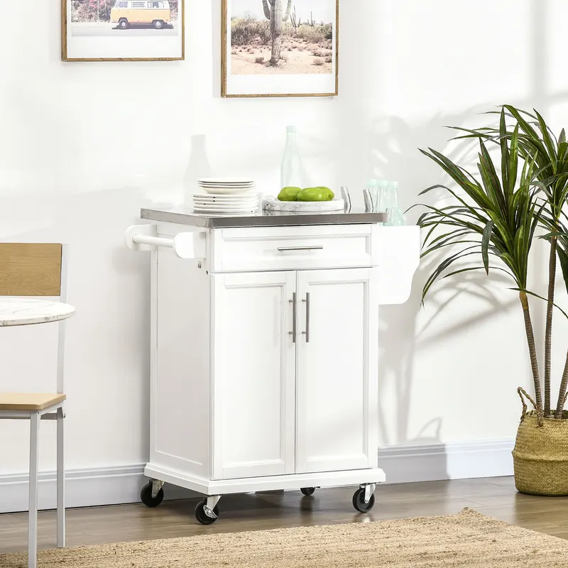 Kitchen Island on Wheels — Rolling Kitchen Cart with Stainless — photo 8