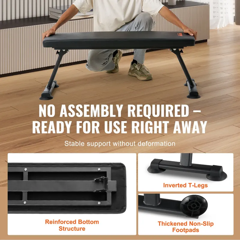 Flat Weight Bench — Foldable Strength Training Bench — photo 2