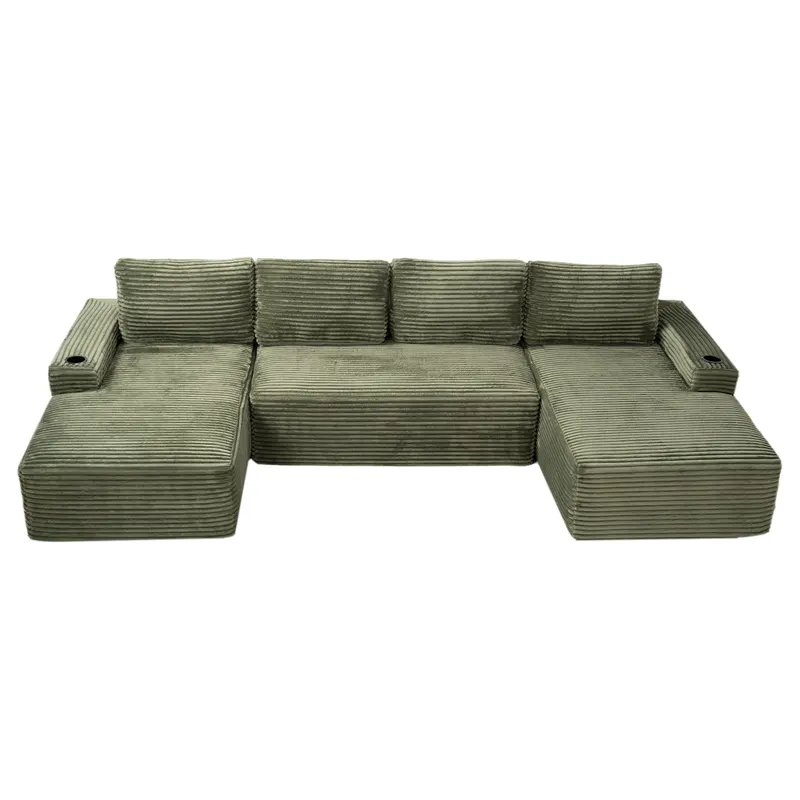 Compressible U-shaped Sectional Sofa Set — photo 2