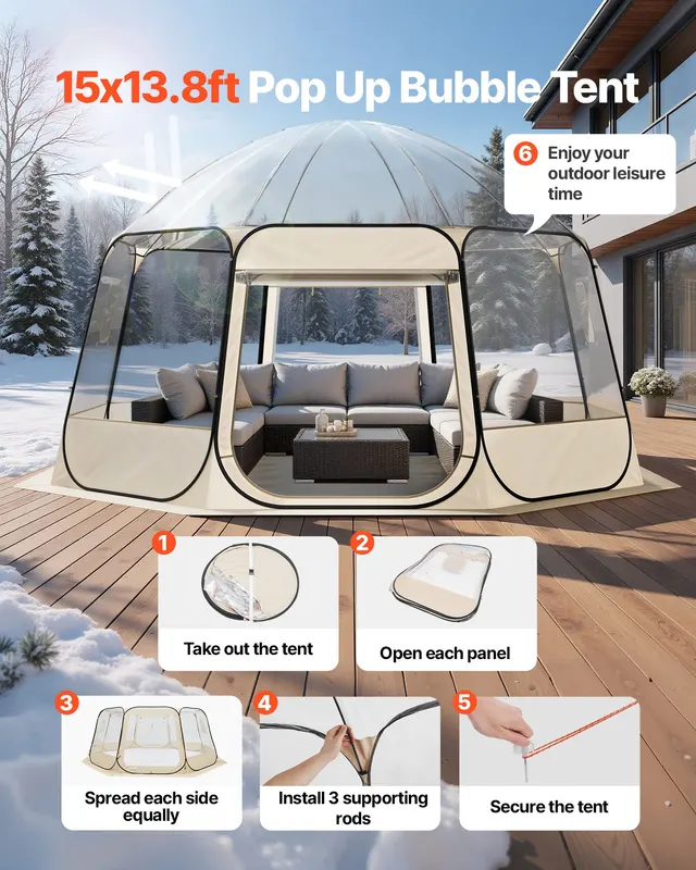 Pop Up Bubble Tent β 15 X 13.8 Ft Waterproof & UV-Resistant β photo 4