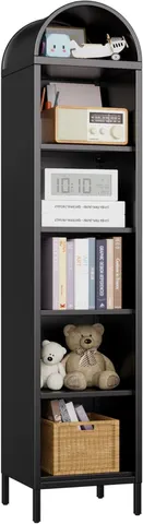 Narrow Arched Bookshelf β 6-Tier Metal Arch Bookcase