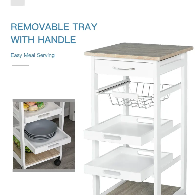Mobile Kitchen Cart β Rolling Kitchen Island with Storage β photo 3