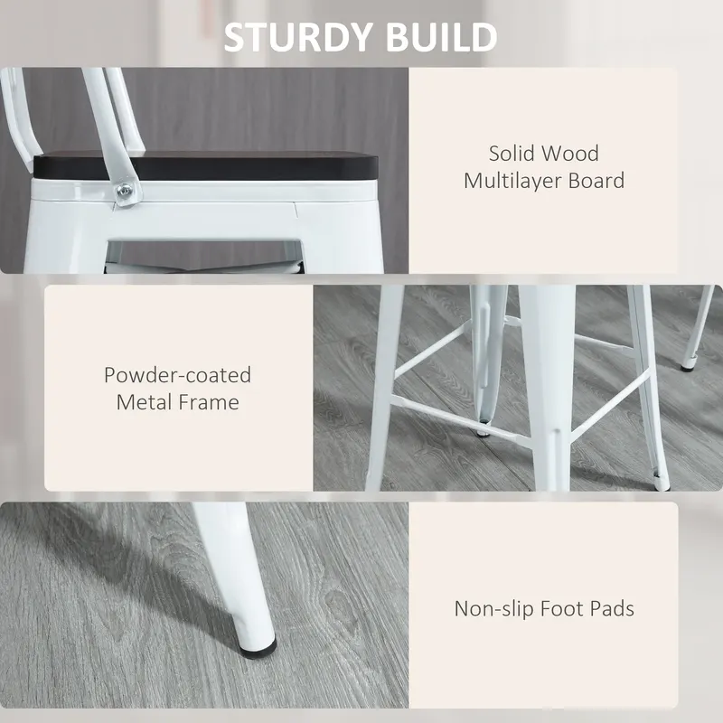 3 Piece Industrial Dining Table Set β photo 7