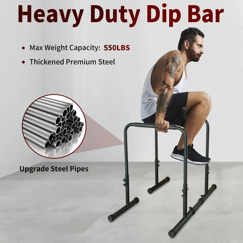 Power Tower Dip Station Pull Up Bar Stand Adjustable Height — photo 6