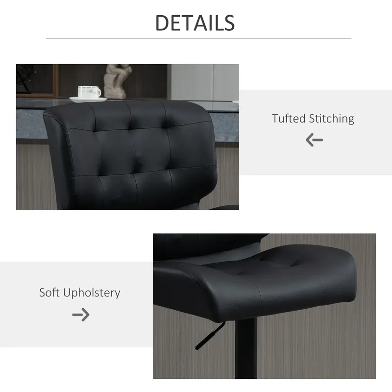 Bar Height Bar Stools Set of 2 with Adjustable Seat β photo 6