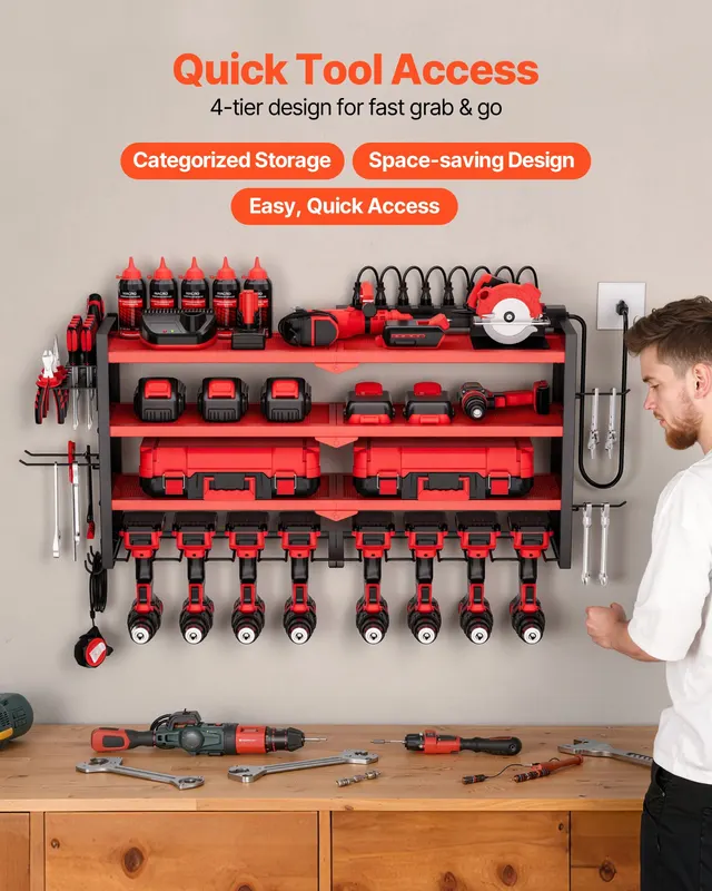 Power Tool Organizer with Charging Station — photo 4