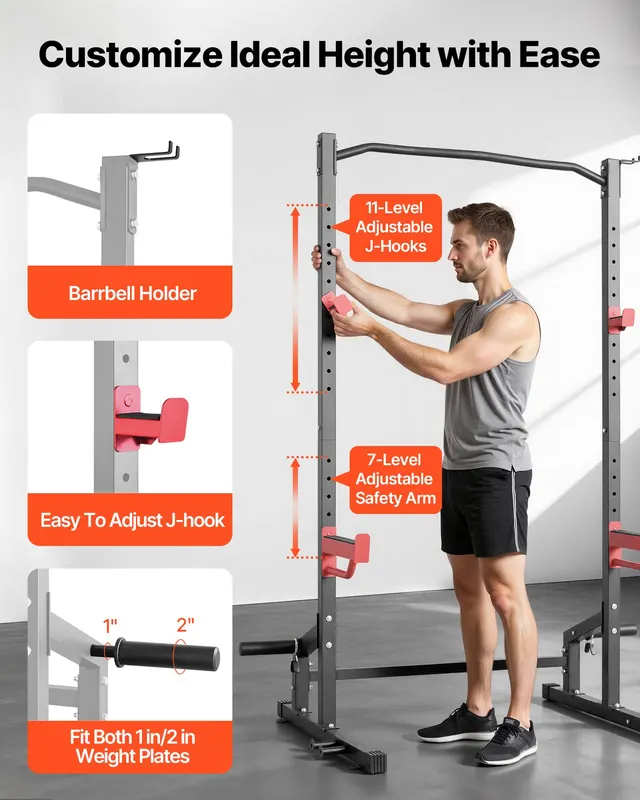 Power Cage Squat Rack — Multifunctional Power Rack Home Gym — photo 2
