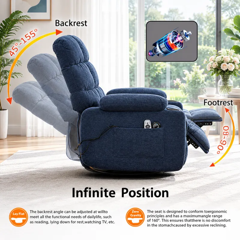 KOUBENHAN Power Lift Recliner Chair with Heat — photo 4