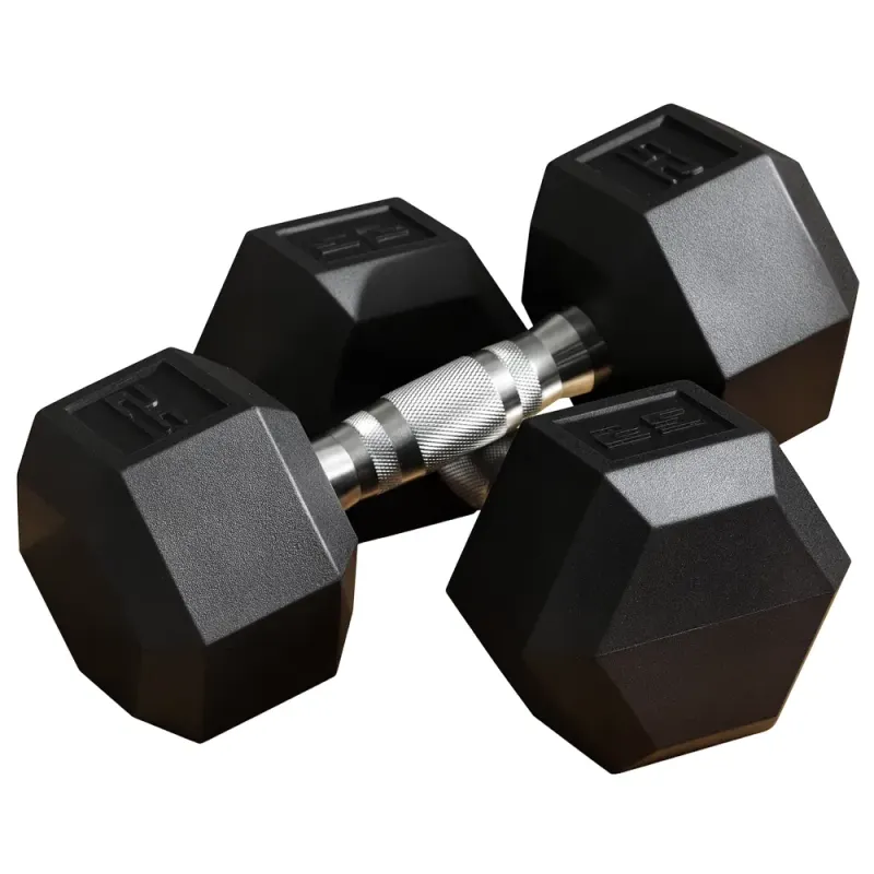 Rubber Dumbbells Weight Set β Total 50lbs(25lbs Each) Dumbbell