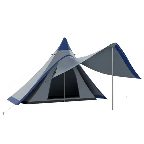 Teepee Tent — Waterproof Camping Tent with Porch Area